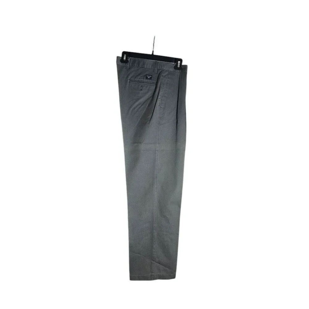 Dockers Mens Pleated Front Grey‎ Chino Pants Straight Leg Casual Slacks 37x30